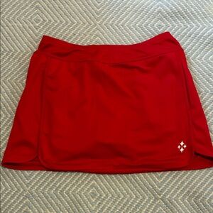 Red Active Skort for Women - Performance Tennis Skirt